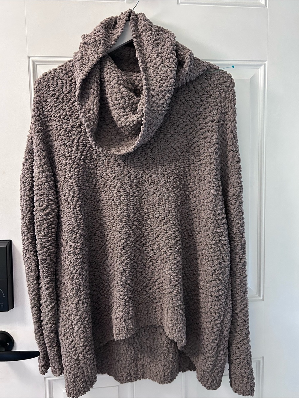 Altar'd State Taupe Popcorn Knit Cowl Neck Sweater
